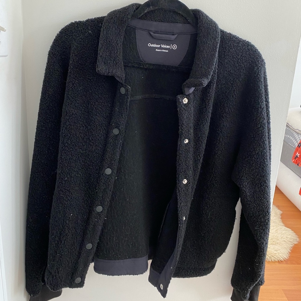 Outdoor Voices black “fleece” jacket
